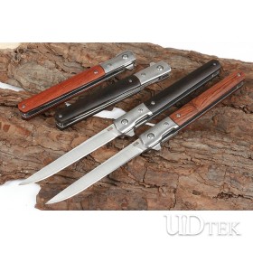 New steel head magic knife bearing quick-opening folding knife ebony + rosewood handle (four styles) UD2105533